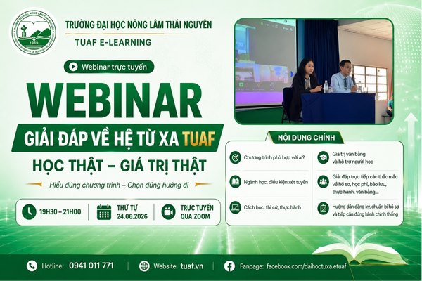 Webinar giải đáp về hệ từ xa TUAF – Học thật, giá trị thật