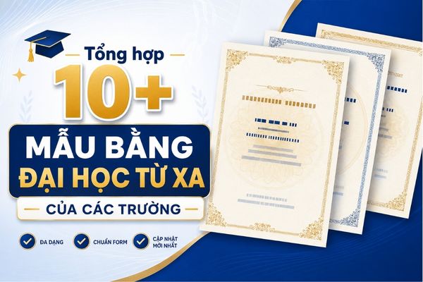 Tổng hợp 10+ mẫu bằng đại học từ xa của các trường