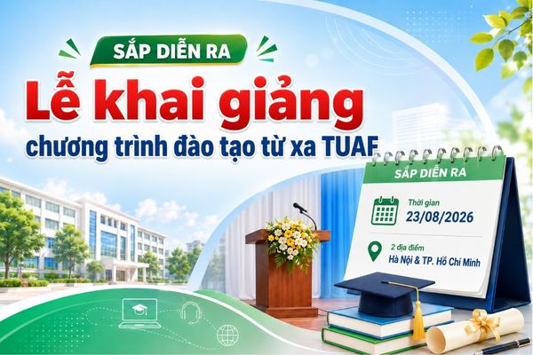 Thông báo sắp khai giảng hệ đại học từ xa TUAF T8/2026